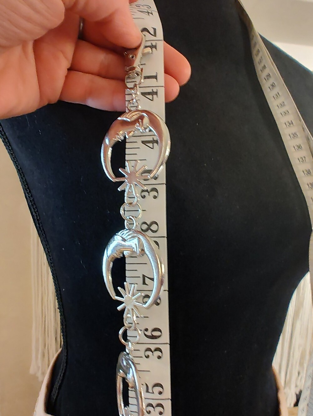 Adjustable Silver Metal Waist Chain Moon & Stars Belt - Picture 10 of 13